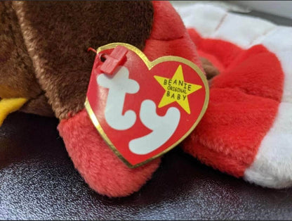 Ty Gobbles The Turkey Beanie Baby + Beanie Buddy Thanksgiving lot (Sold As Set) - Vintage Beanies Canada