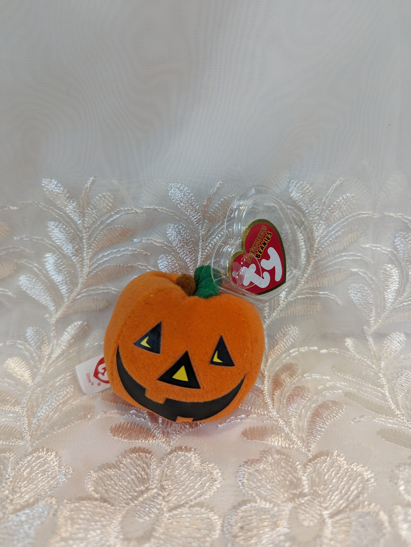 Ty Halloweenie Beanie - Glow The Halloween Jack Lantern Pumpkin (2in) *Tiny* - Vintage Beanies Canada