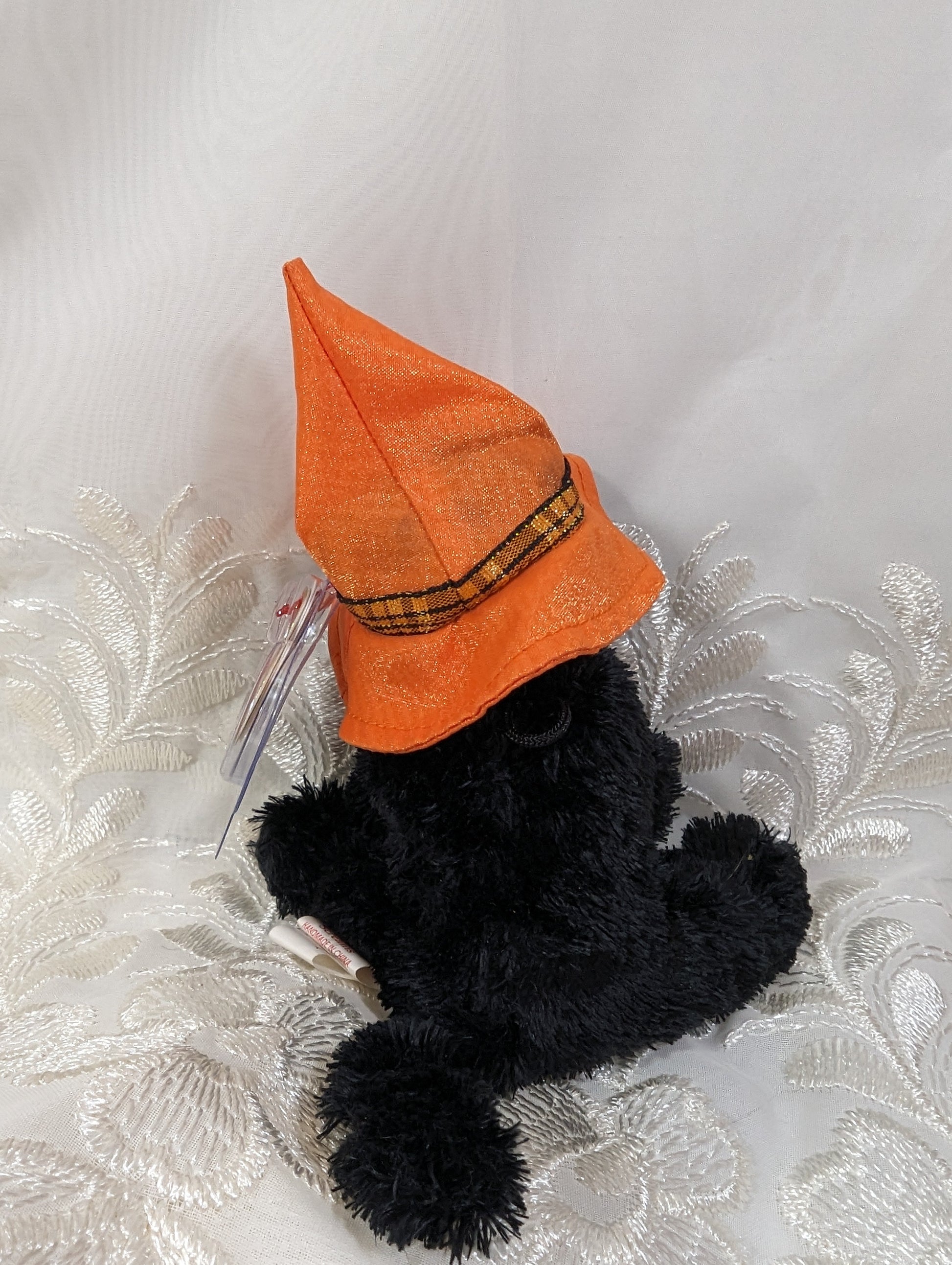 Ty Halloweenie Beanie - Screams The Black Halloween Cat (4in) *Tiny* - Vintage Beanies Canada