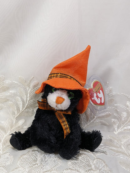 Ty Halloweenie Beanie - Screams The Black Halloween Cat (4in) *Tiny* - Vintage Beanies Canada