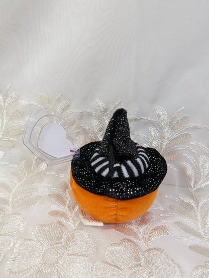 Ty Halloweenie Beanie - Treats The Halloween Pumpkin (3in) *Tiny* - Vintage Beanies Canada