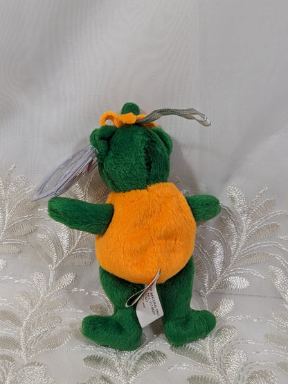 Ty Halloweenie Beanie - Tricky The Pumpkin Bear (5in) *Tiny* - Vintage Beanies Canada