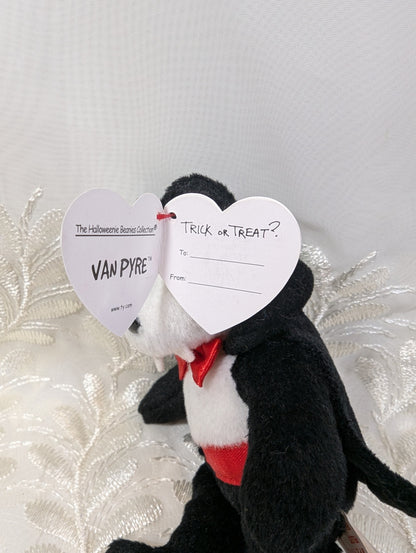 Ty Halloweenie Beanie - Van Pyre The Vampire Bear (5in) *Tiny* - Vintage Beanies Canada