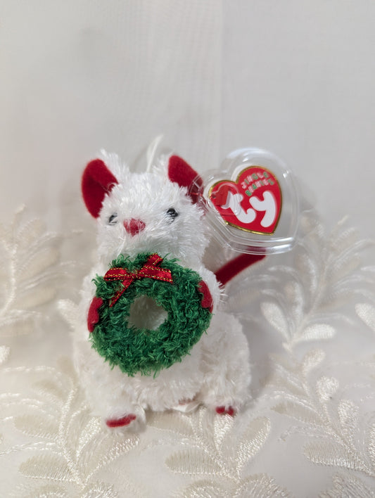 Ty Jingle Beanie - Garlands the Christmas Mouse (4in) Christmas Tree Ornament - Vintage Beanies Canada