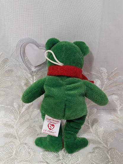 Ty Jingle Beanie - Lil' Flakes the Little Green Bear (5in) Christmas Ornament - Vintage Beanies Canada