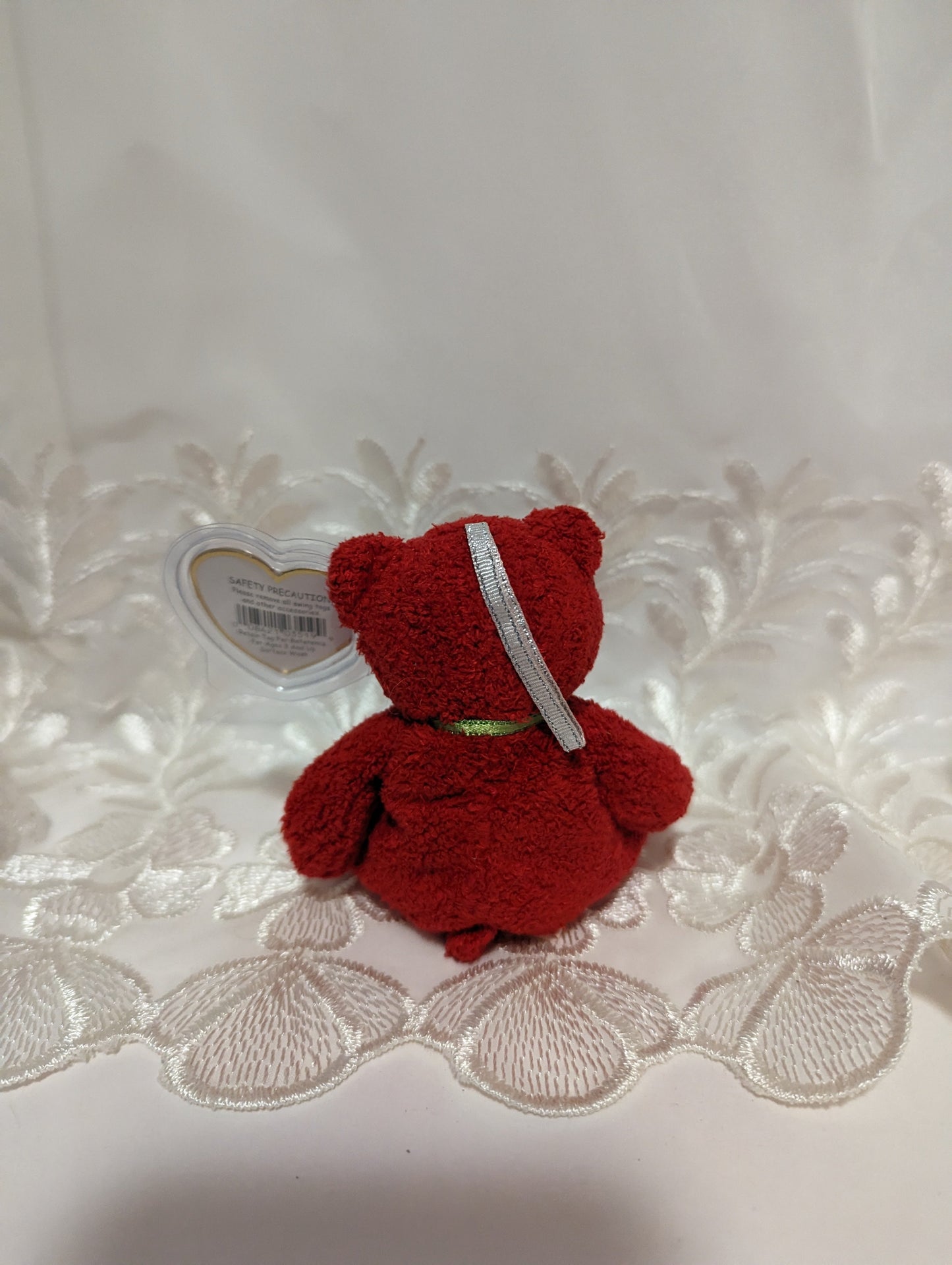 Ty Jingle Beanie - Mistletoe The Red Bear (4in) Christmas Tree Ornament - Vintage Beanies Canada