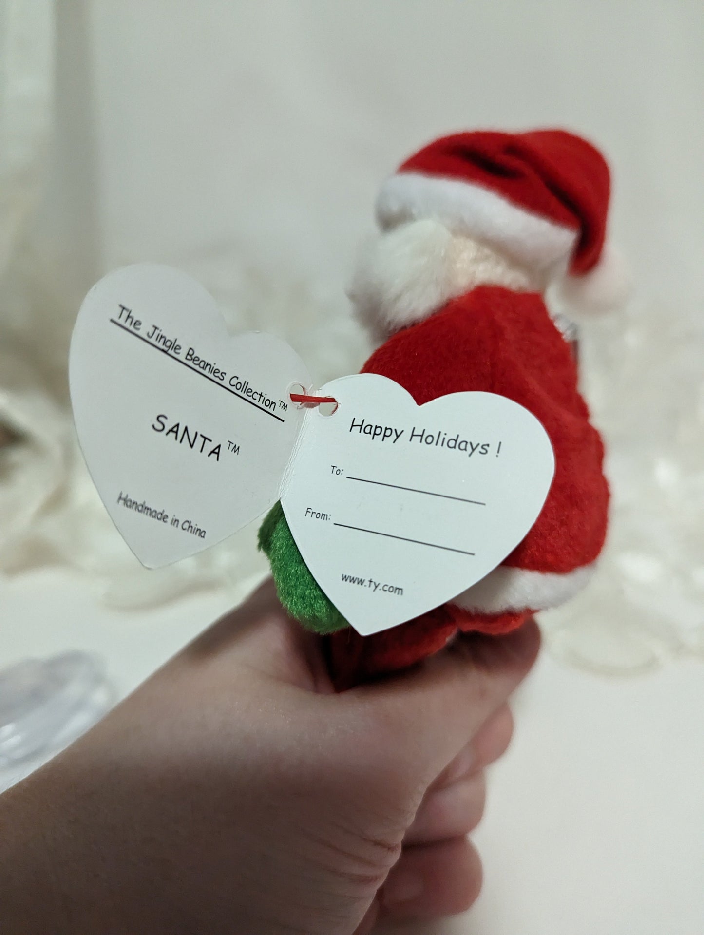 Ty Jingle Beanie - Santa Claus (5in) Christmas Tree Ornament - Non-mint Hang Tag - Vintage Beanies Canada