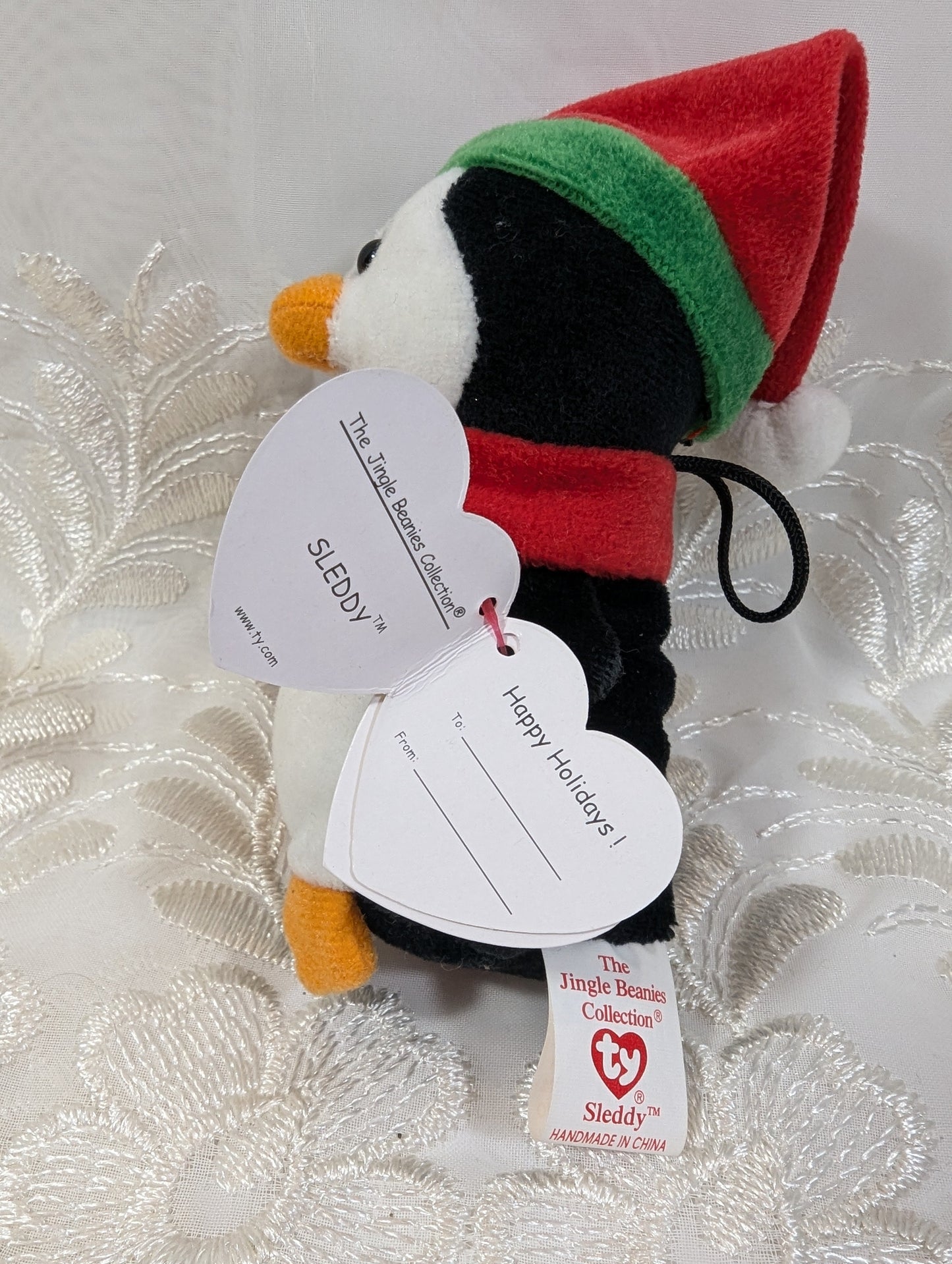 Ty Jingle Beanie - Sleddy The Penguin (4in) Christmas Tree Ornament - Vintage Beanies Canada