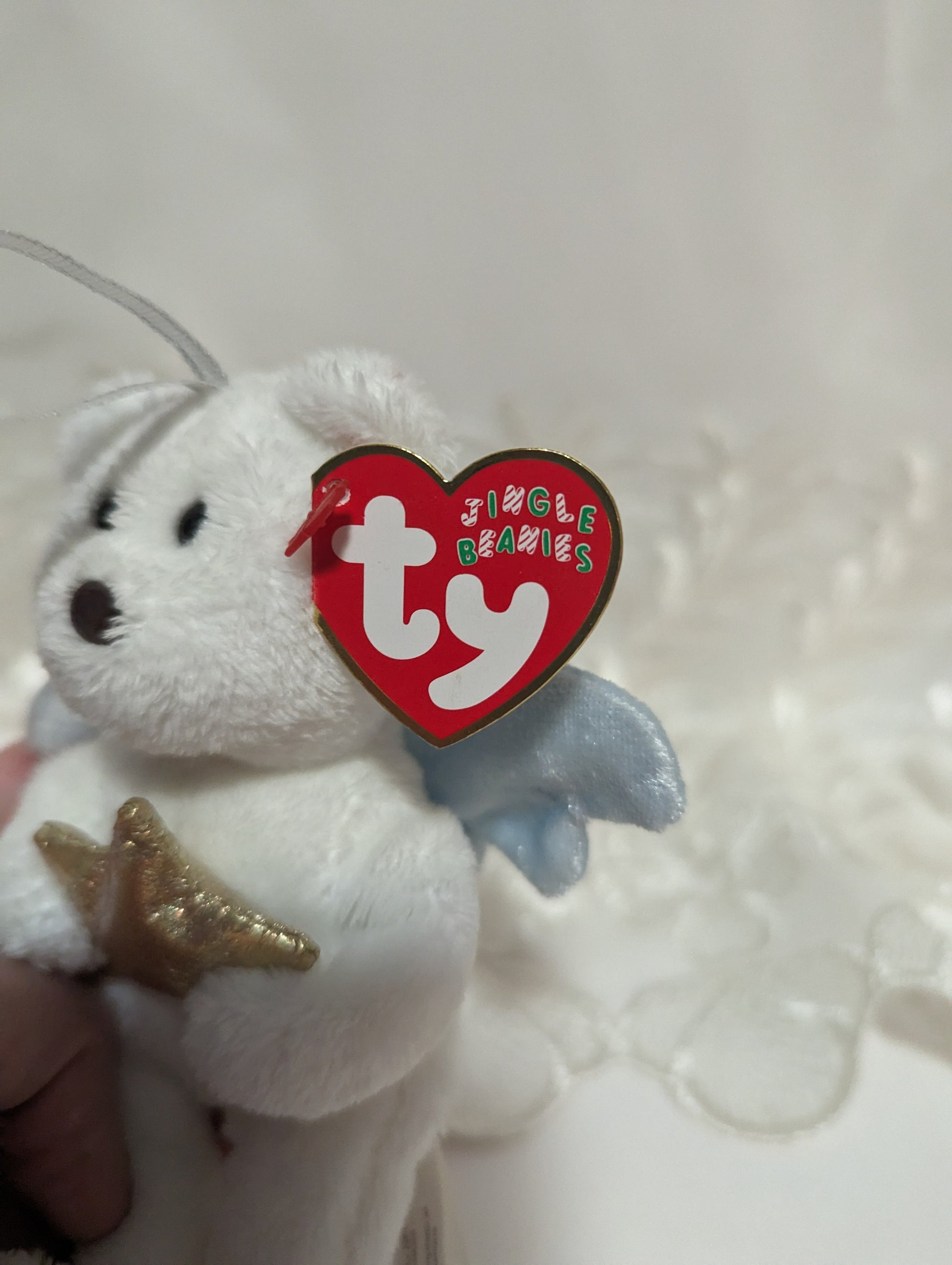 Ty Jingle Beanie - Star The Angel Bear (5in) Christmas Tree Ornament - Vintage Beanies Canada