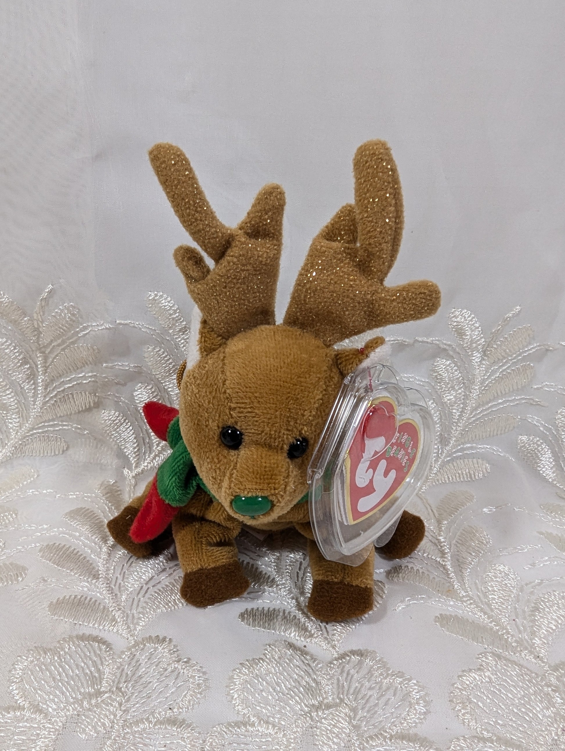 Ty Jingle Beanies - Jingly The Reindeer (5 in) Christmas Tree Decor - Vintage Beanies Canada