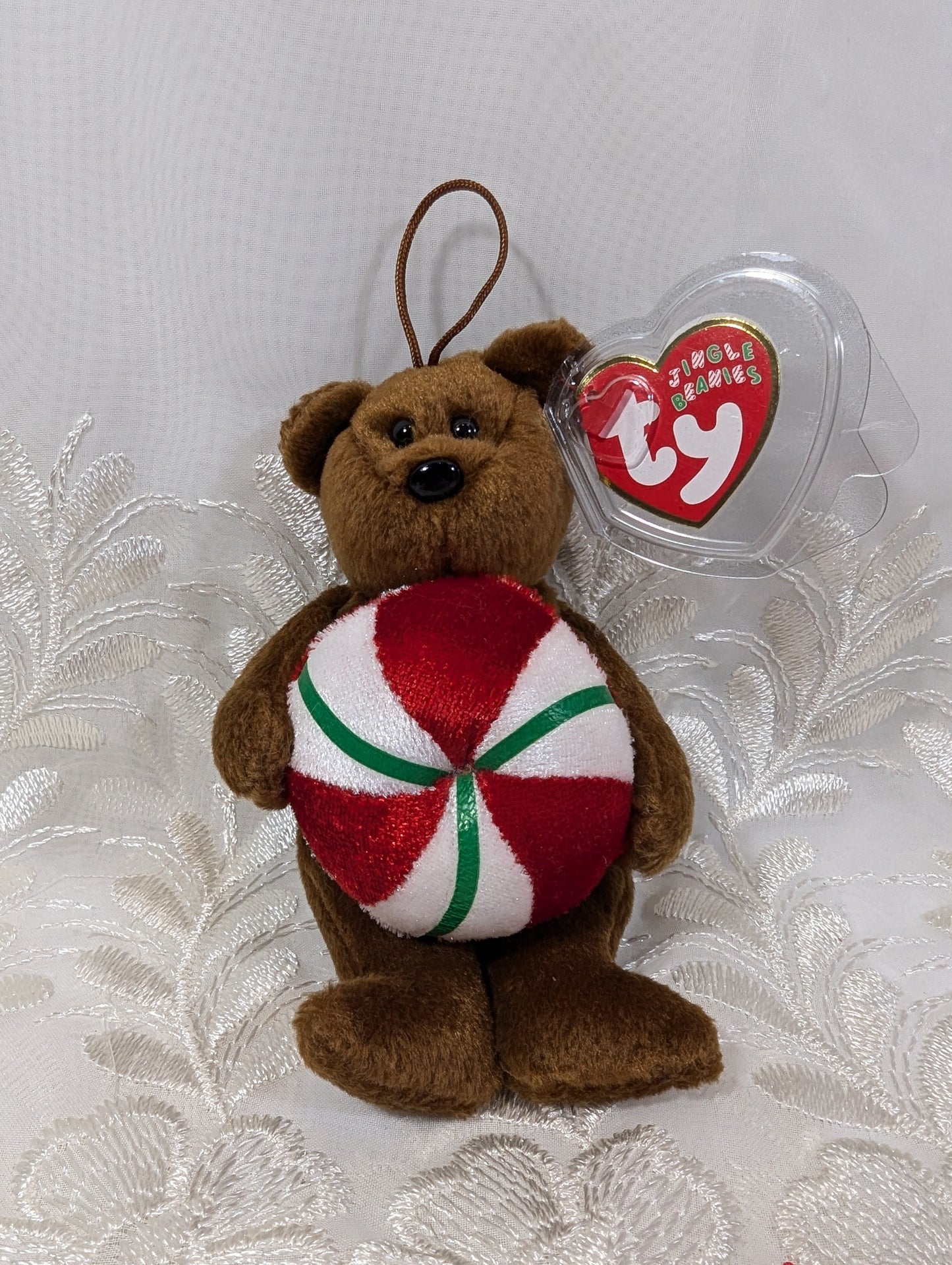 Ty Jingle Beanies - Yummy The Bear (5in) Christmas Tree Ornament - Vintage Beanies Canada