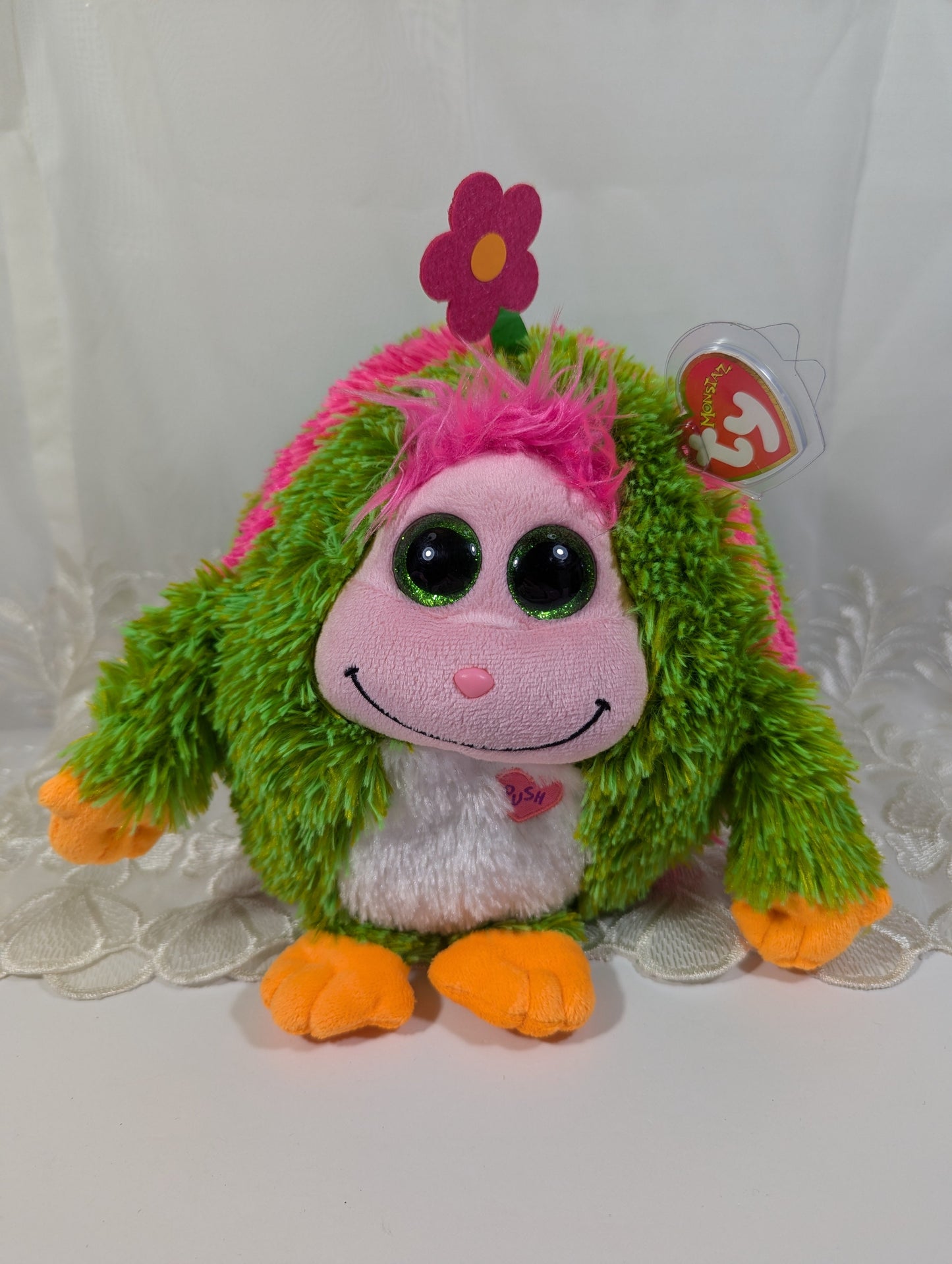 Ty Monstaz - Daisy the Monster (8 in) Creased tag, no sound - Vintage Beanies Canada