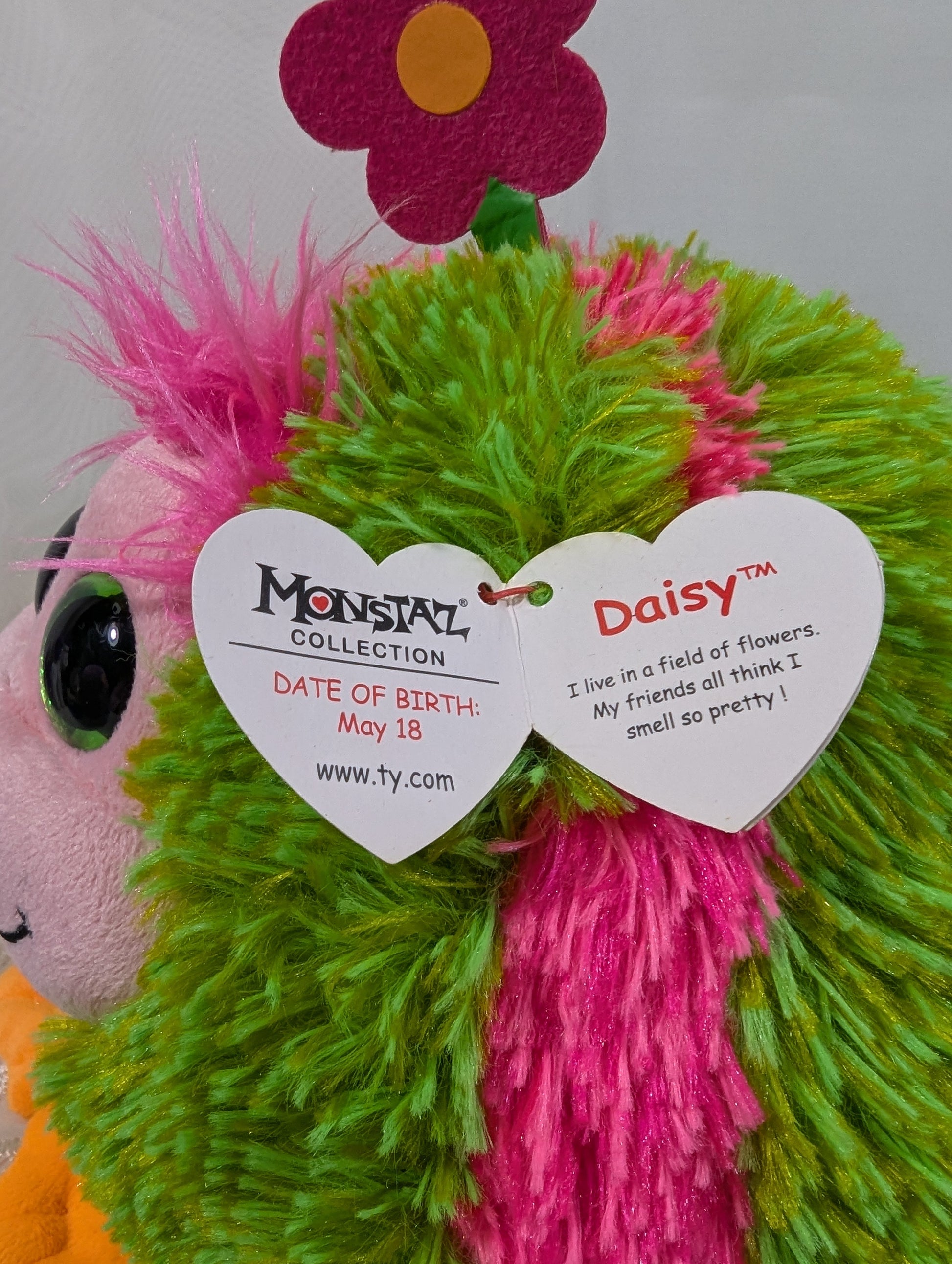 Ty Monstaz - Daisy the Monster (8 in) Creased tag, no sound - Vintage Beanies Canada