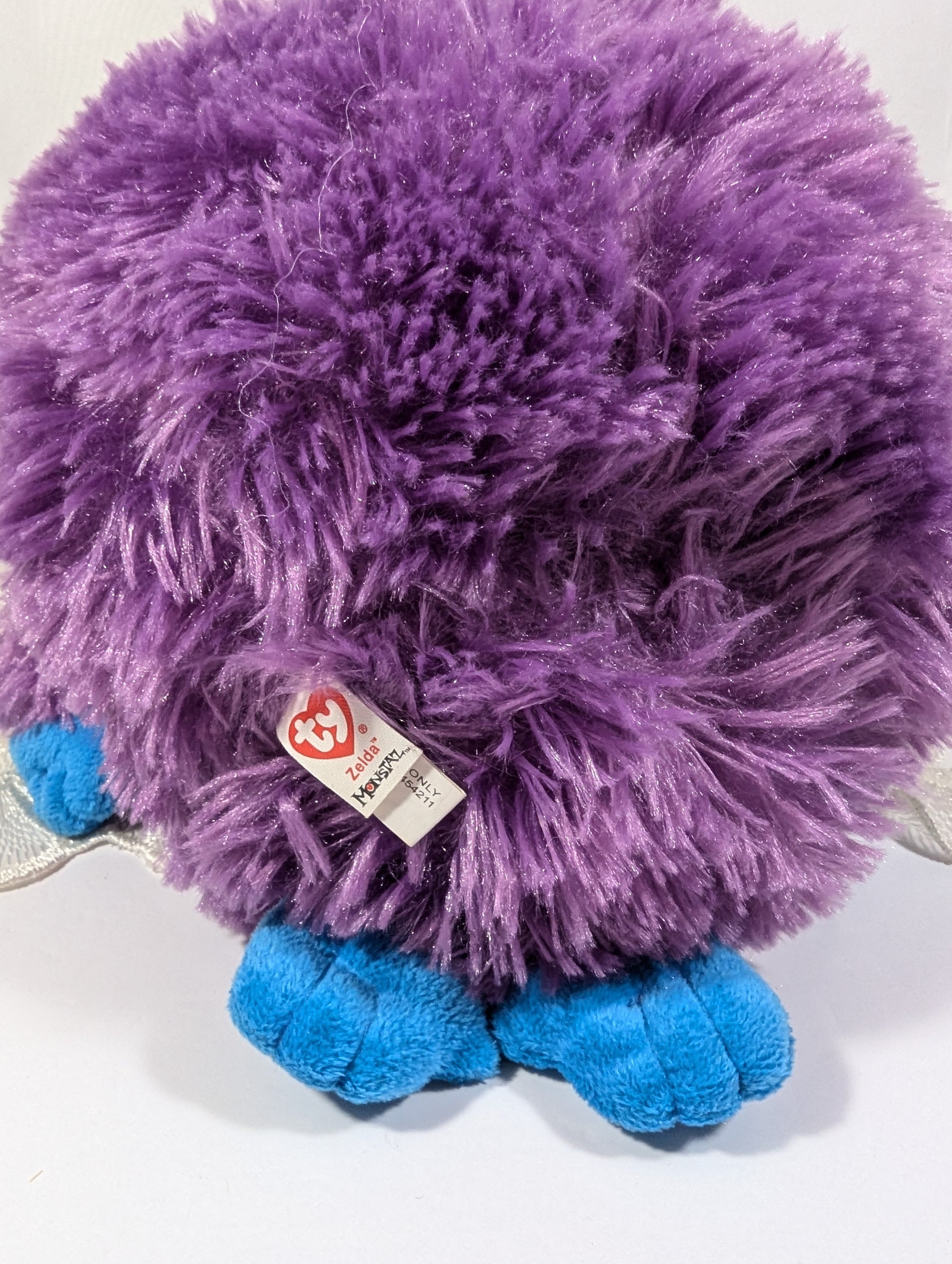 Ty Monstaz - Zelda The Purple Monster (8in) Non - mint Tag - Vintage Beanies Canada