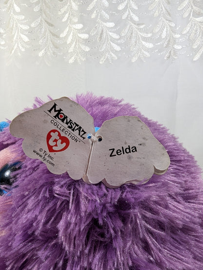 Ty Monstaz - Zelda The Purple Monster (8in) Non - mint Tag - Vintage Beanies Canada