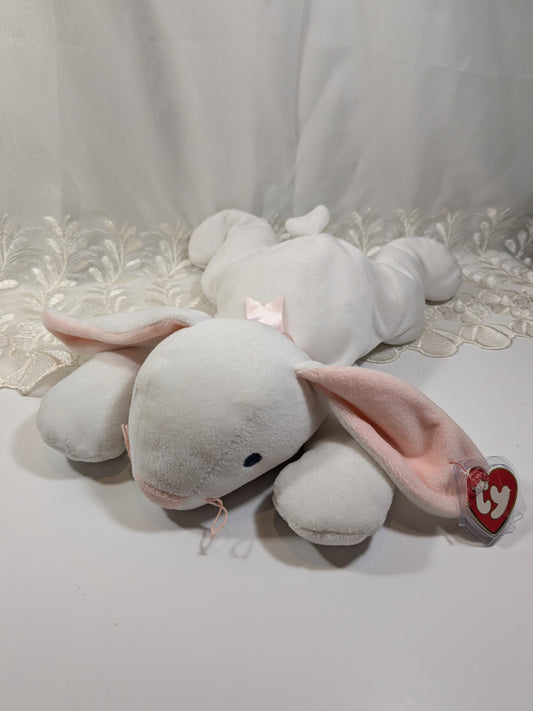 Ty Pillow Pal - Clover The White Bunny Rabbit (14in) Non - mint Hang Tag - Vintage Beanies Canada