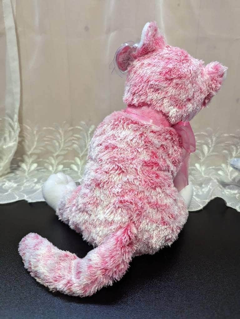 Ty Pinkys Beanie Buddy - Sugarcat The Pink Cat - *Very Rare* (10in) - Non-mint Tags - Vintage Beanies Canada