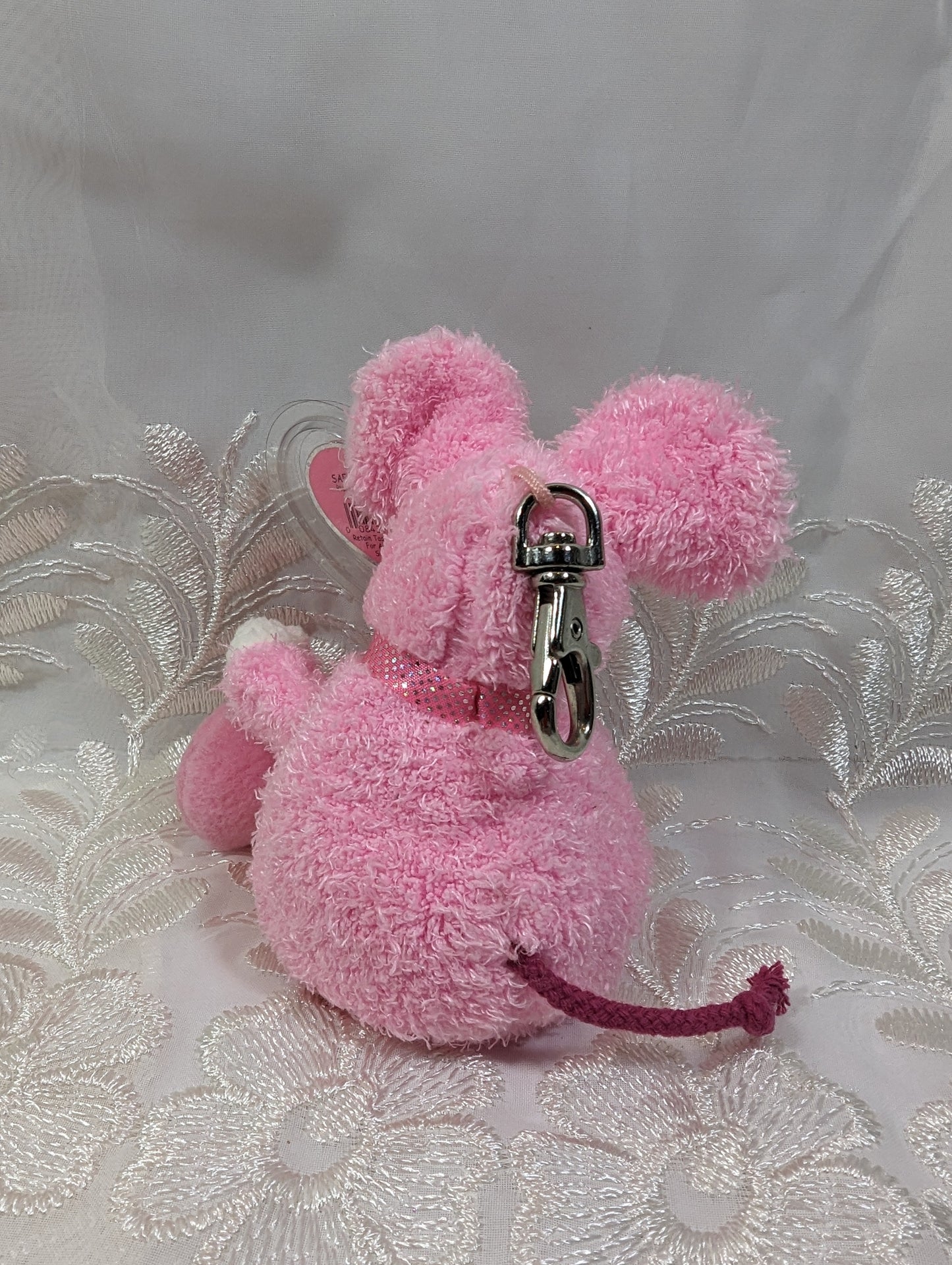 Ty Pinkys Clip - Ratzo The Pink Rat (5in) Metal Keychain Clip - Vintage Beanies Canada