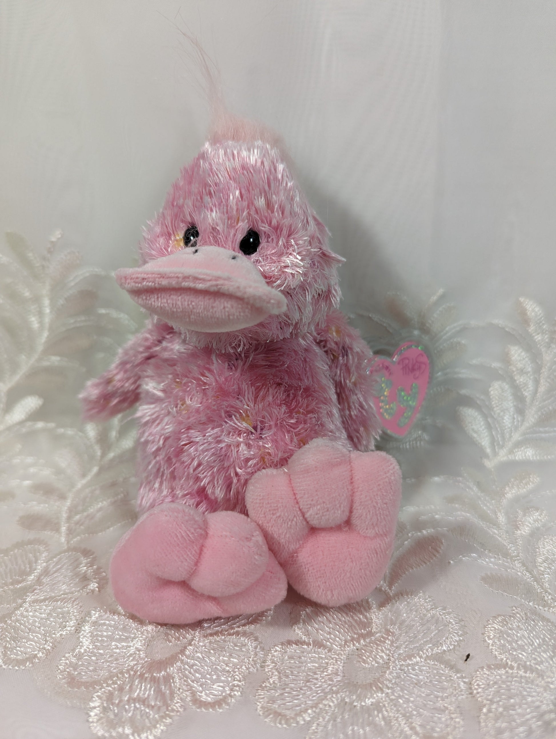 Ty Pinkys Collection - Gemma the Pink Duck (6in) - Vintage Beanies Canada