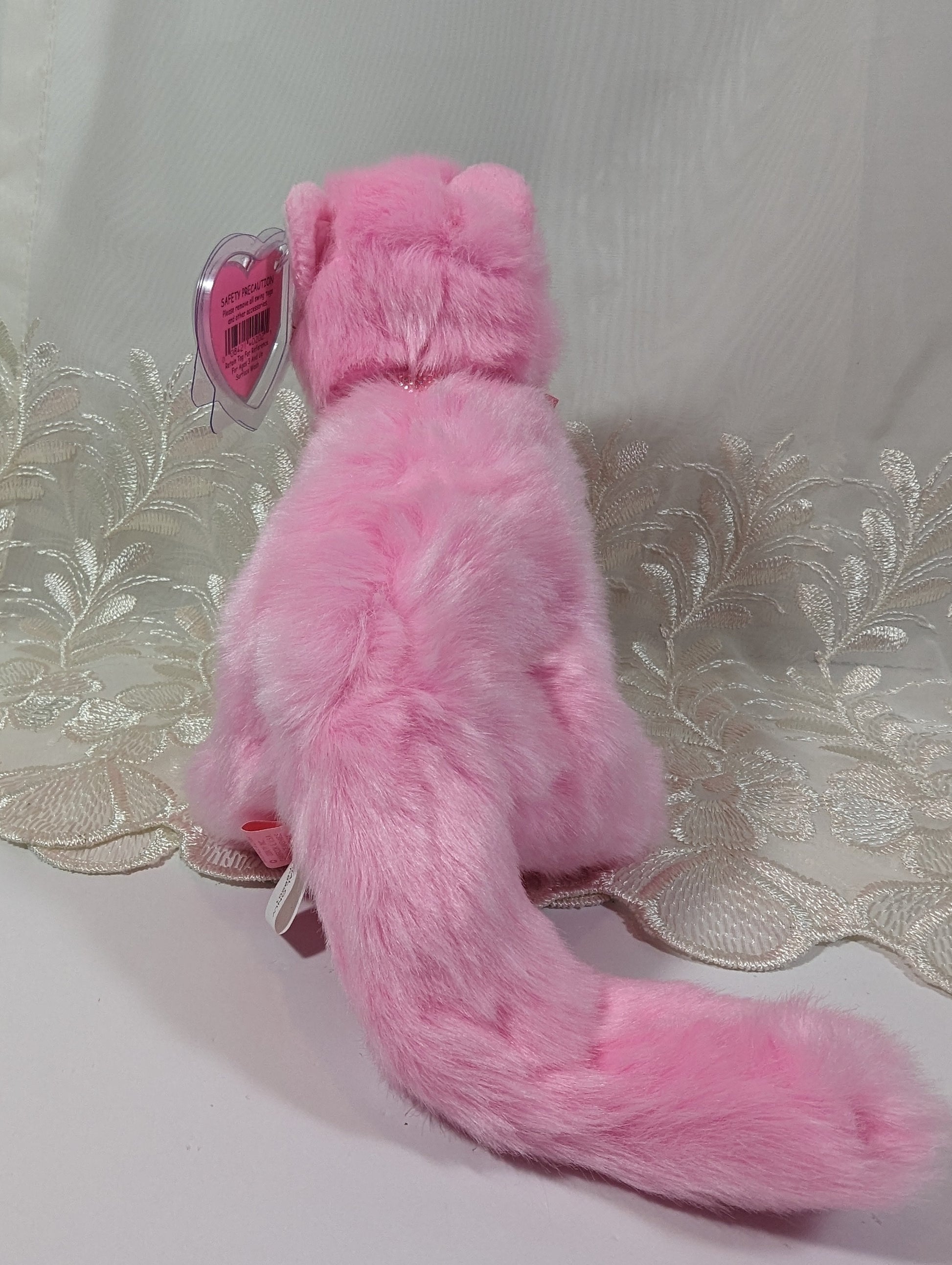 Ty Pinkys Collection - Taffeta The Pink Cat (6in) - Vintage Beanies Canada