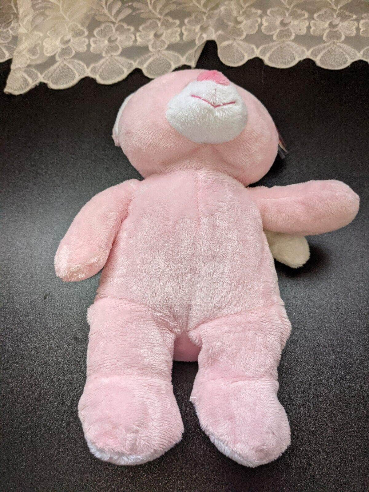 Ty Pluffies Collectible - Little Angel The Pink Bear (9in) *Very Rare* - Vintage Beanies Canada