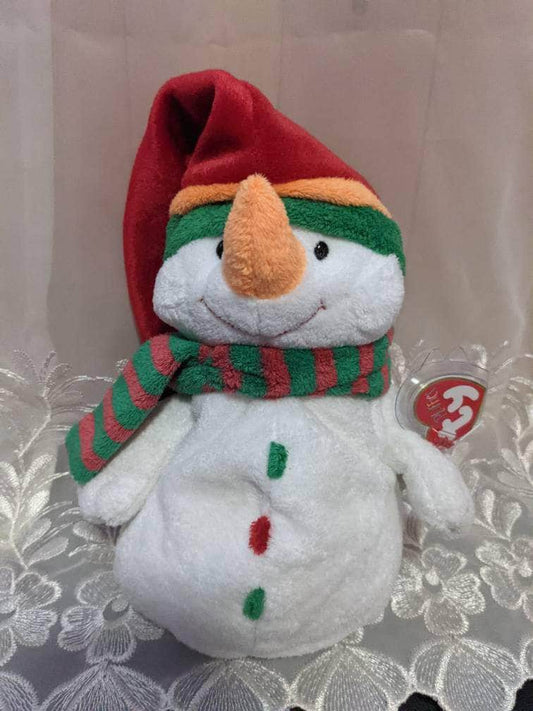 Ty Pluffies Collection - Melton the Snowman (9.5in) - Vintage Beanies Canada