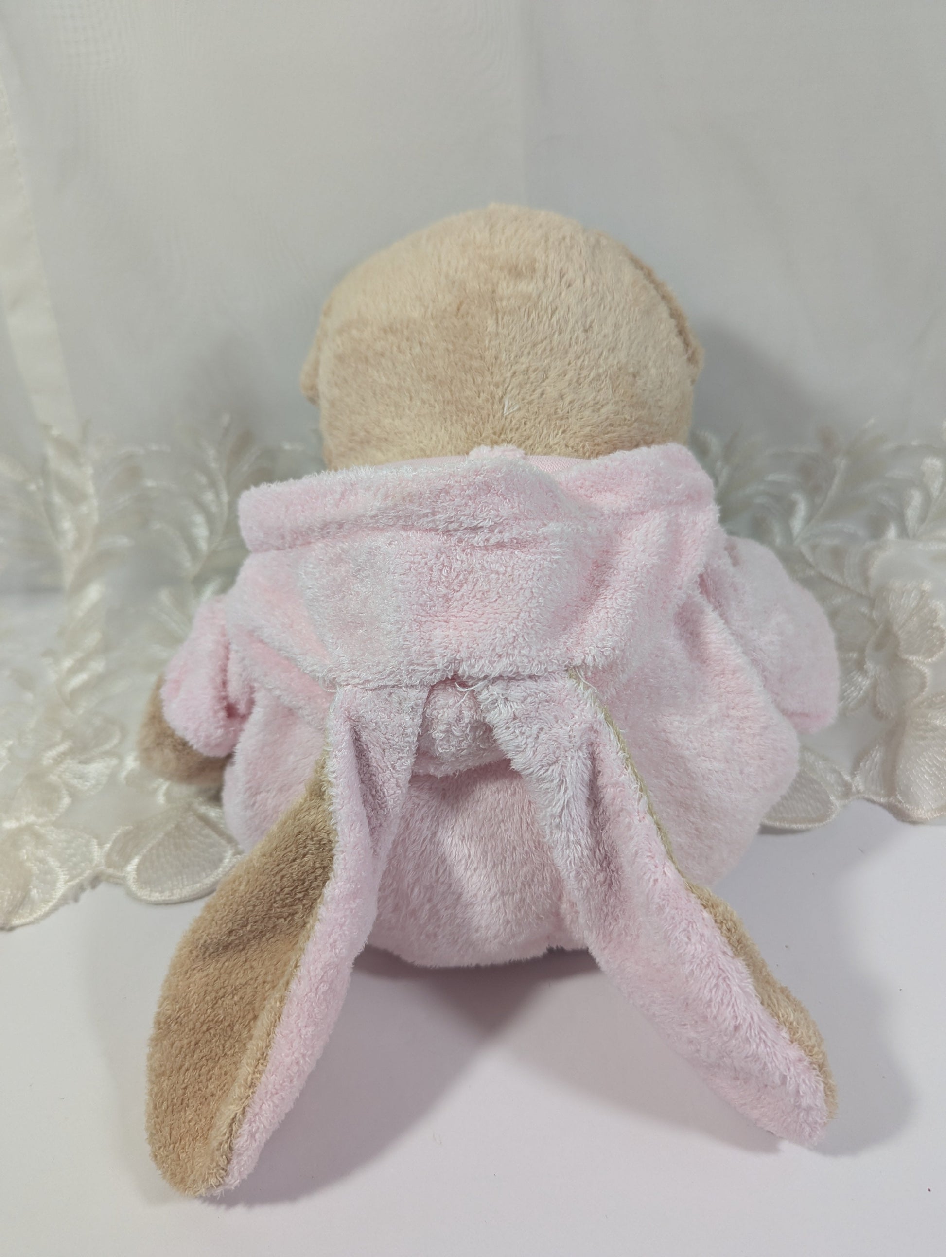 Ty Pluffies Collection - Pink PJ Bear (12in) Love To Baby - Non - removable Pajamas - Near Mint Tag - Vintage Beanies Canada