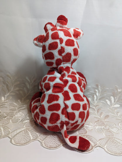 Ty Pluffies - Kisser the red and white giraffe (10in) No Hang Tag, Non-mint Tush Tag - Vintage Beanies Canada