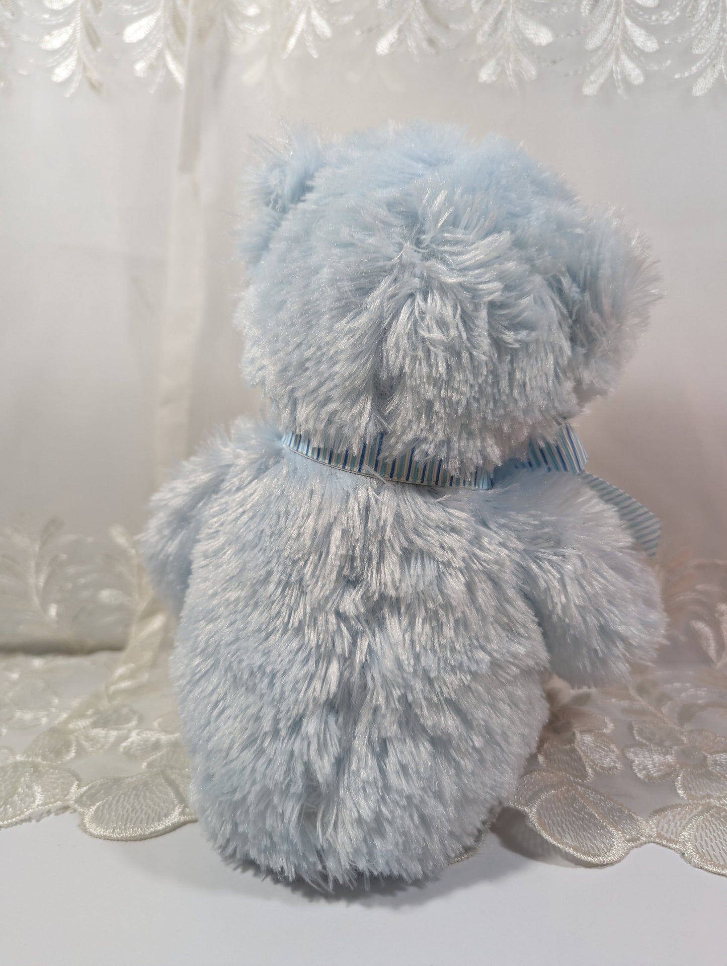 TY Pluffies - Sweet Baby My First Teddy the blue Bear (13 in) Non - mint Hang Tag - Vintage Beanies Canada