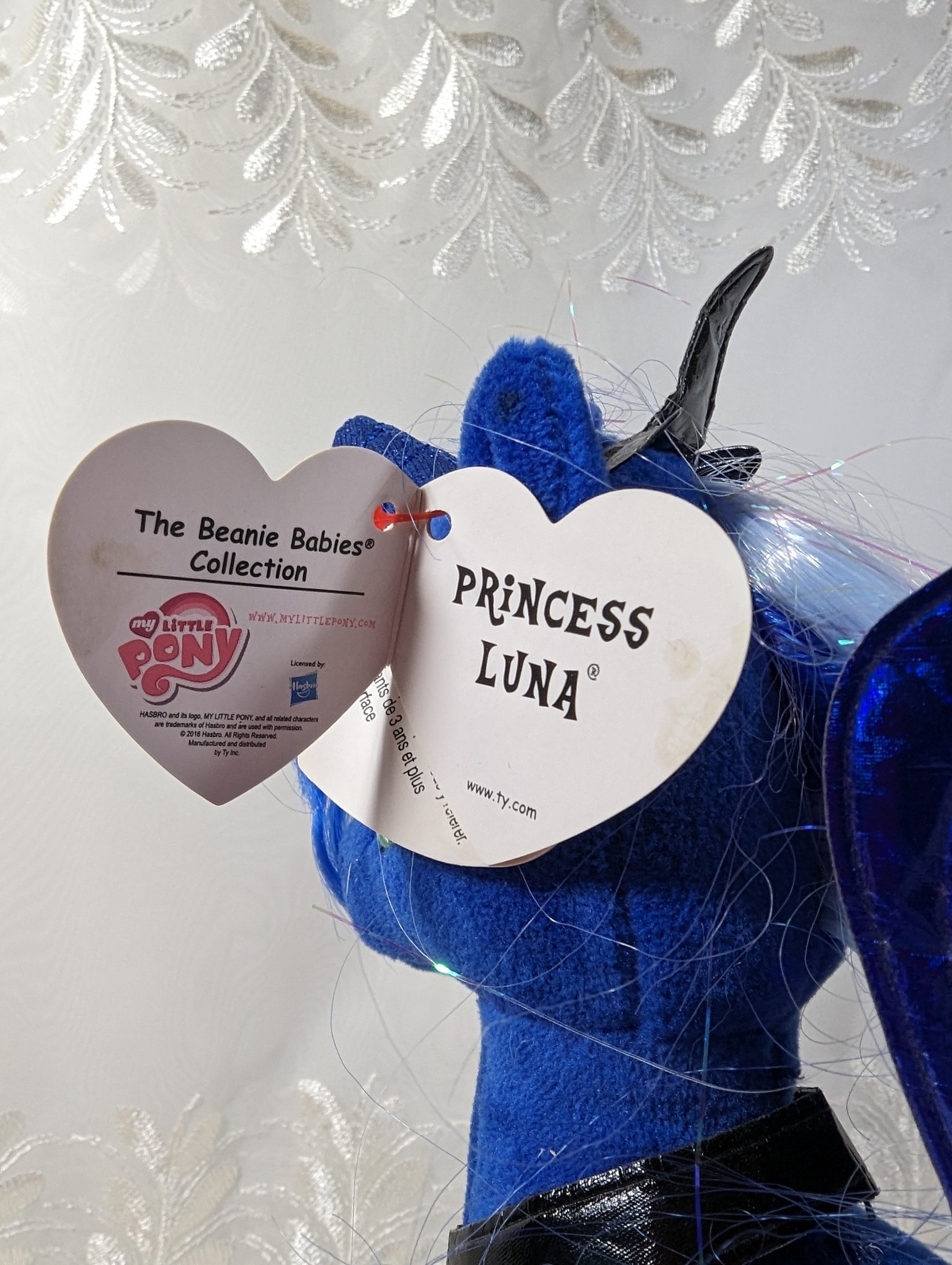 Ty Sparkle Collection - Princess Luna The Blue Unicorn From My Little Pony (9in) Near Mint - Vintage Beanies Canada