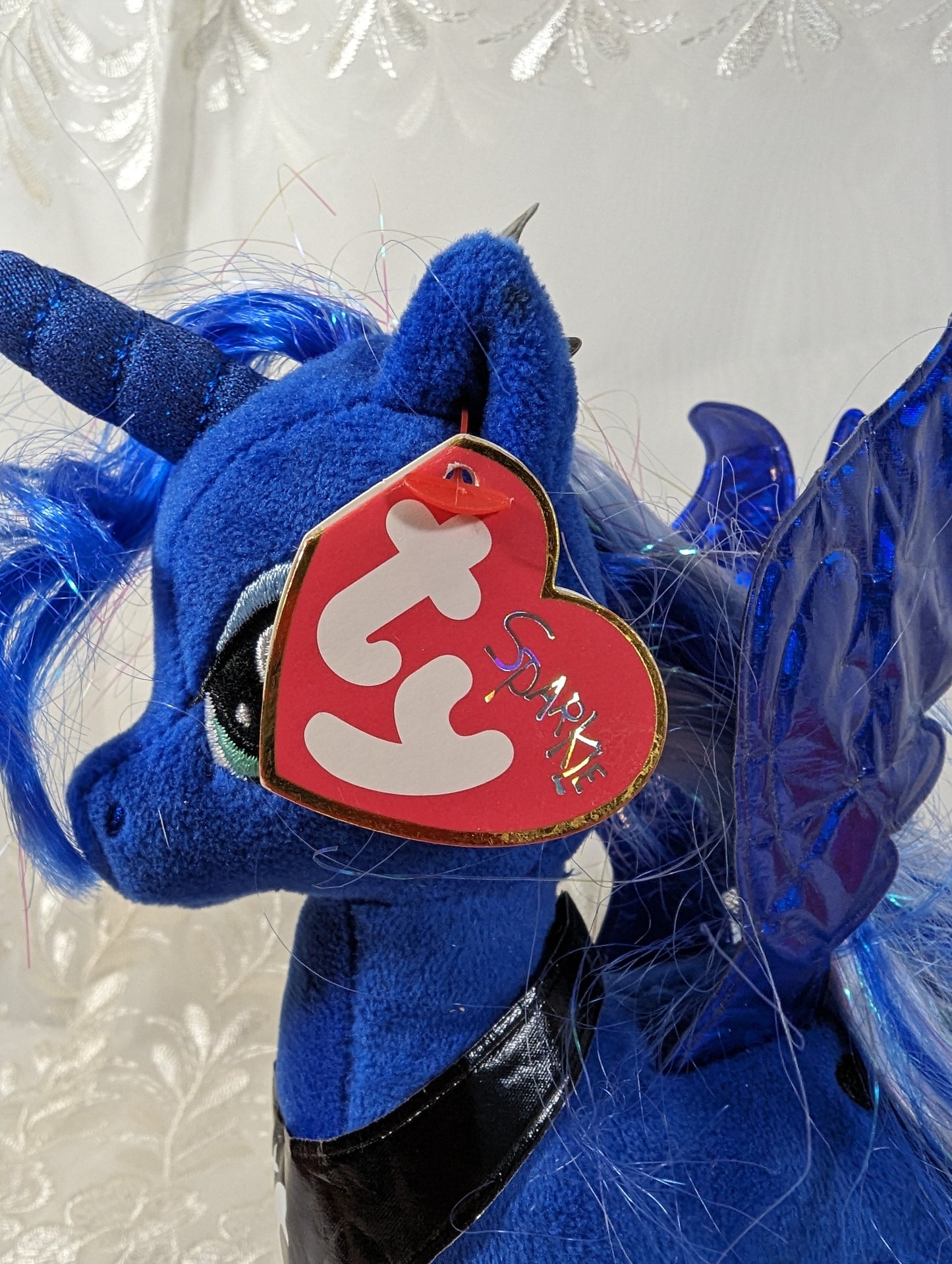 Ty Sparkle Collection - Princess Luna The Blue Unicorn From My Little Pony (9in) Near Mint - Vintage Beanies Canada