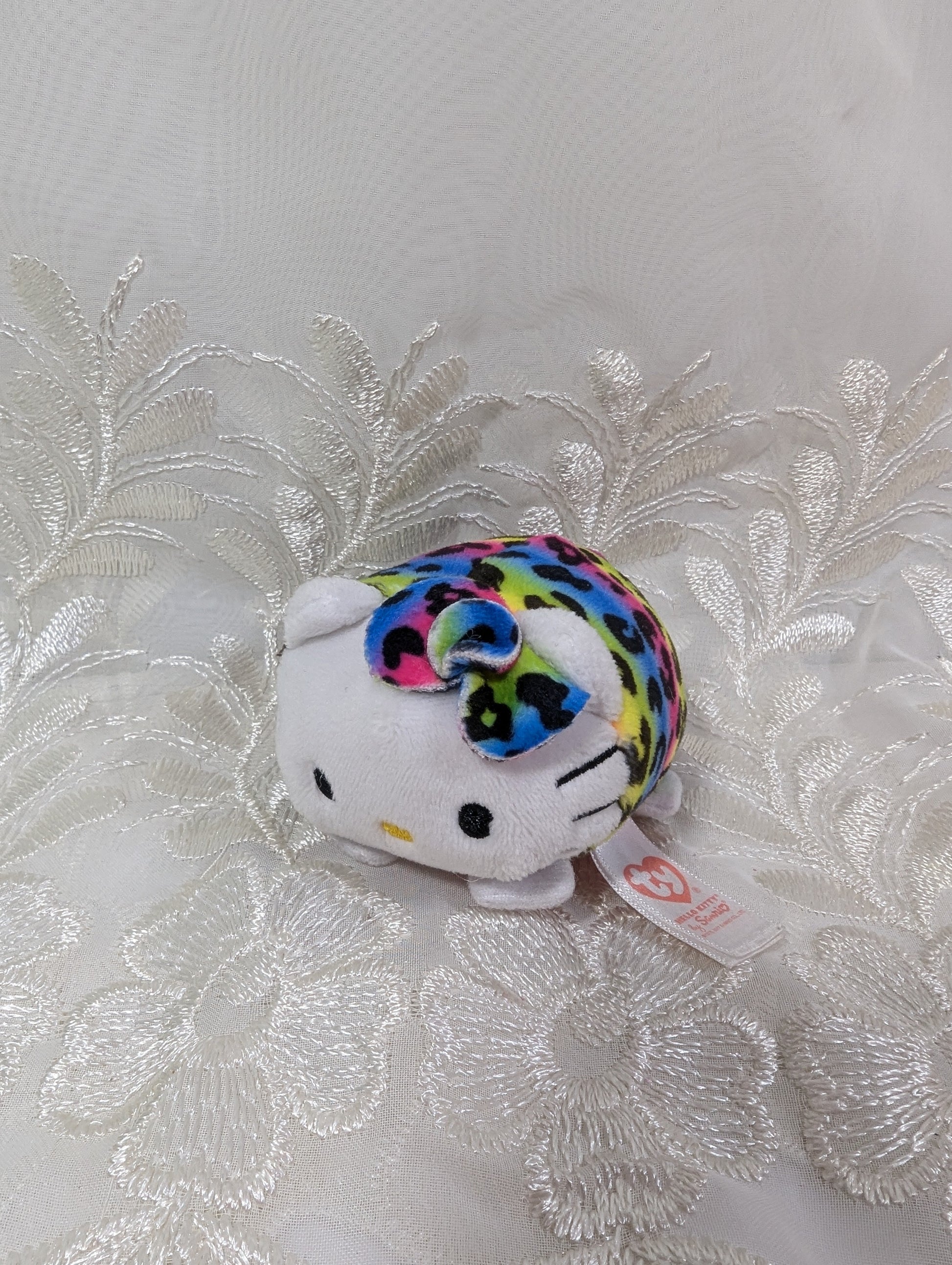 Ty Teeny Tys - Hello Kitty the Rainbow Leopard Print Cat (3in) No Tag - Vintage Beanies Canada