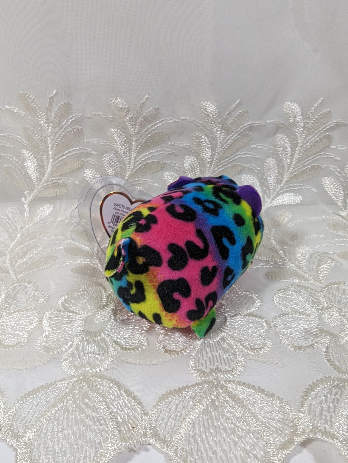 Ty Teeny Tys - Jelly The Rainbow Leopard (4in) - Vintage Beanies Canada