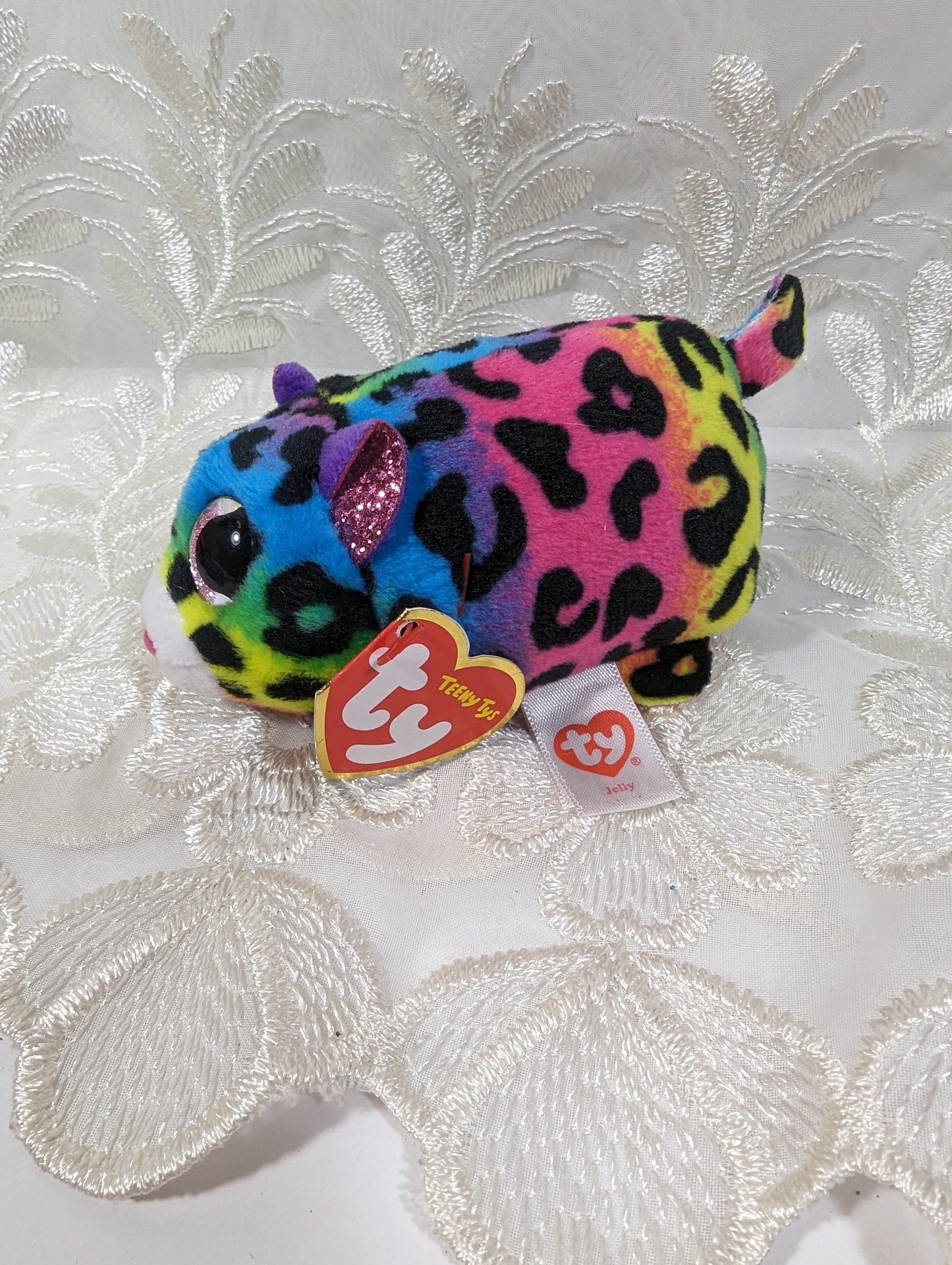 Ty Teeny Tys - Jelly The Rainbow Leopard (4in) - Vintage Beanies Canada