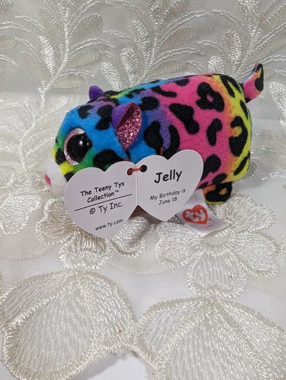 Ty Teeny Tys - Jelly The Rainbow Leopard (4in) - Vintage Beanies Canada