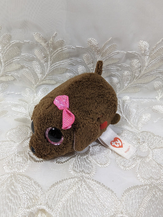 Ty Teeny Tys - Maggie The Brown Dog (4in) No Tag - Vintage Beanies Canada