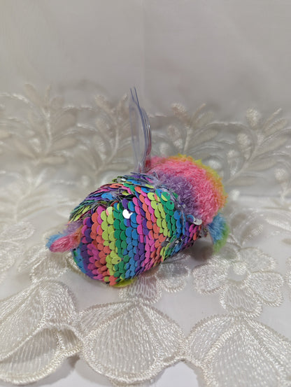 Ty Teeny Tys - Rainbow the Sequined Poodle Dog (4in) - Vintage Beanies Canada