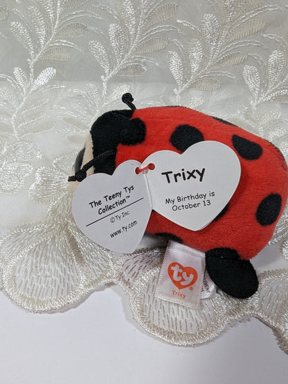 TY Teeny Tys - Trixy The Ladybug (3in) Non - mint Hang Tag - Vintage Beanies Canada