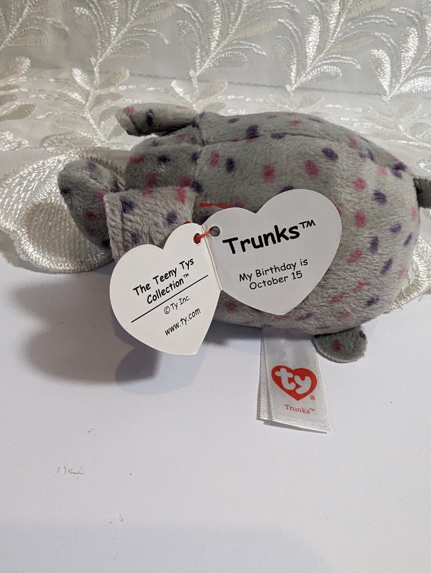 Ty Teeny Ty's - Trunks The Elephant (4in) - Vintage Beanies Canada