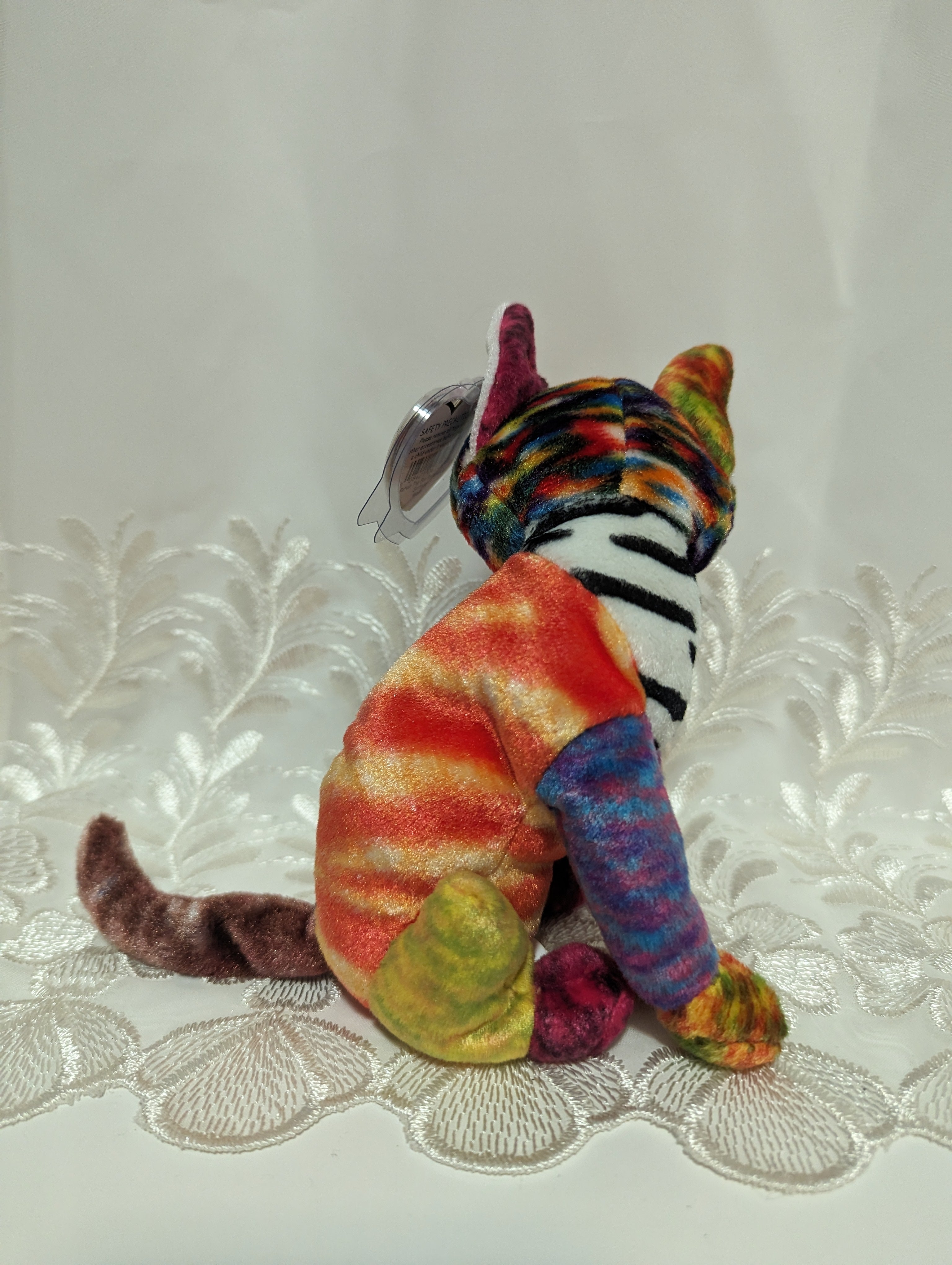 Ty Beanie Baby Kaleidoscope The Multi colored Cat 7in