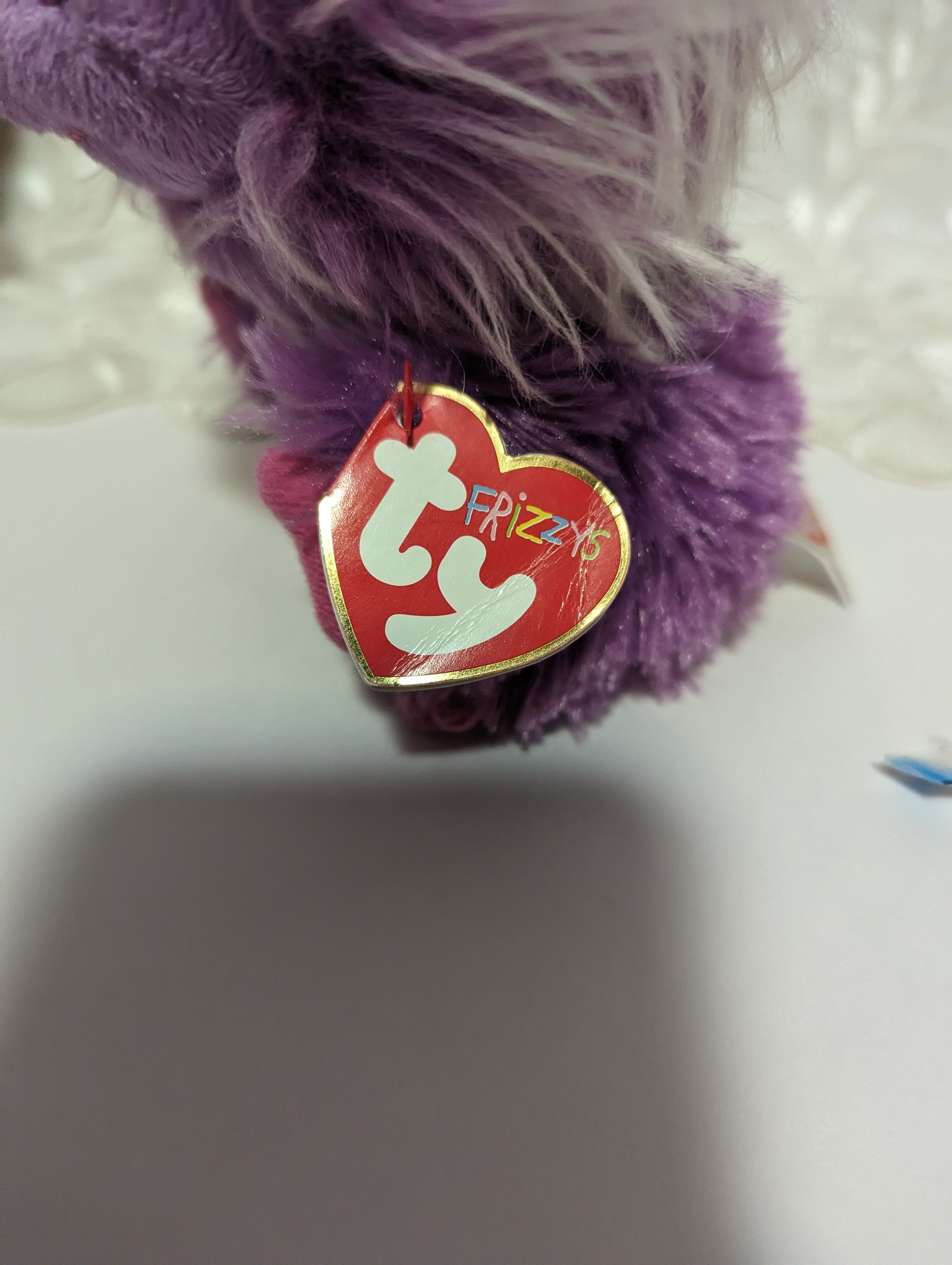 Ty Frizzys Zwippy The Purple Monster 7in Non mint Hang Tag