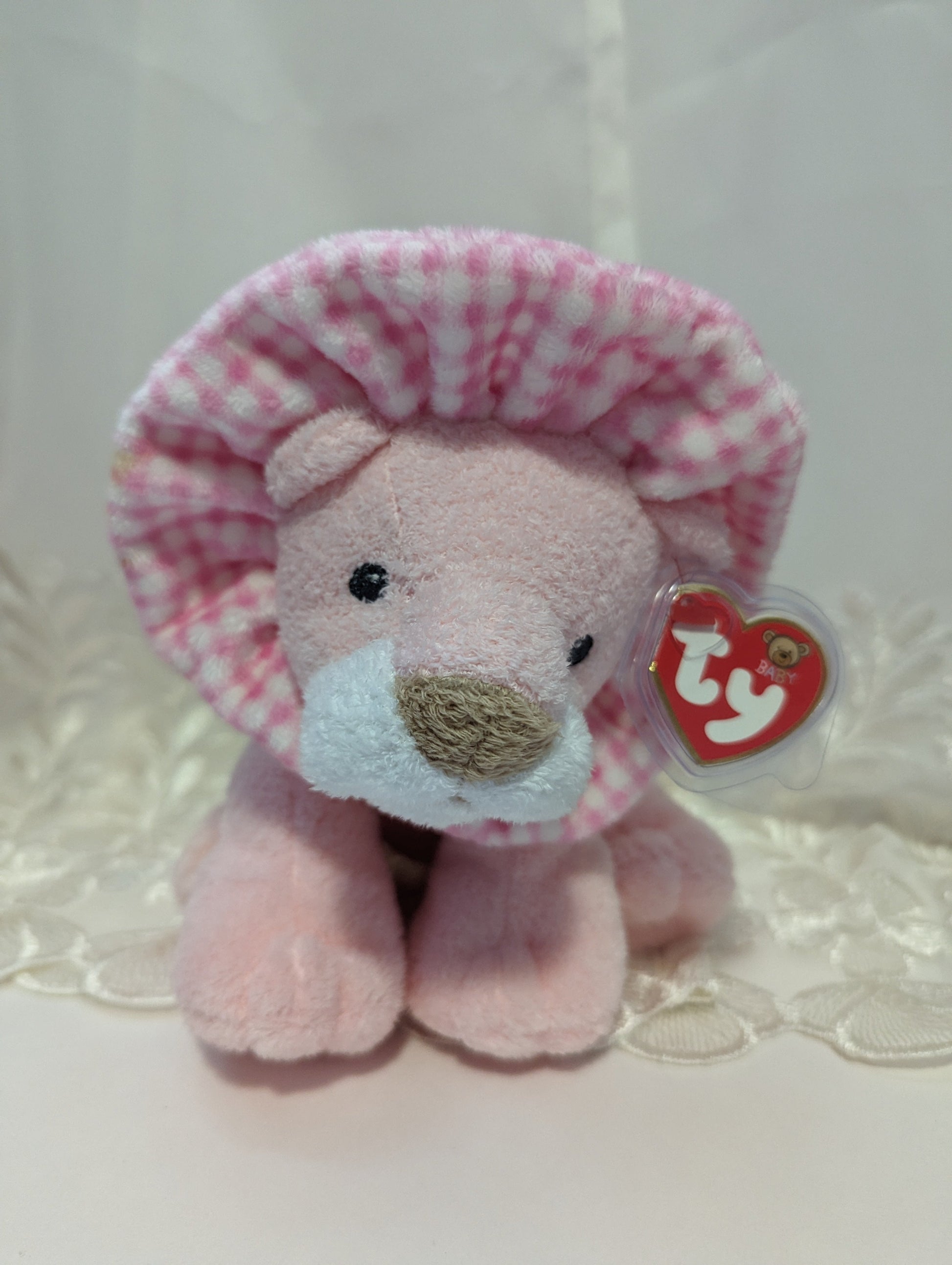 Fluffy the Pink Lion Ty Beanie Boos - Wuvables